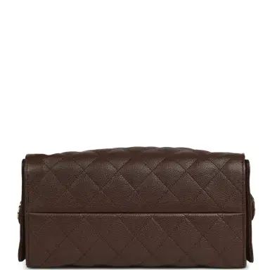 Chanel Chanel Small 25 Hobo Bag Dark Brown Caviar Gold Hardware | Thumbnail 7