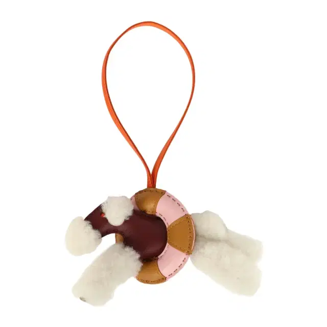HERMÈS Hermes "A La Mer" Budy Charm Ecru, Rouge H, Feu, Sesame, Rose Sakura Merino Wool and Milo Lambskin