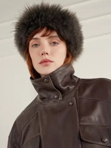 Yves Salomon Shearling Headband | Thumbnail 2