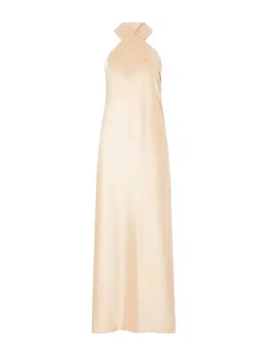 Galvan Pandora Satin Halterneck Midi Dress | Thumbnail 1 Galvan Pandora Satin Halterneck Midi Dress | Thumbnail 1
