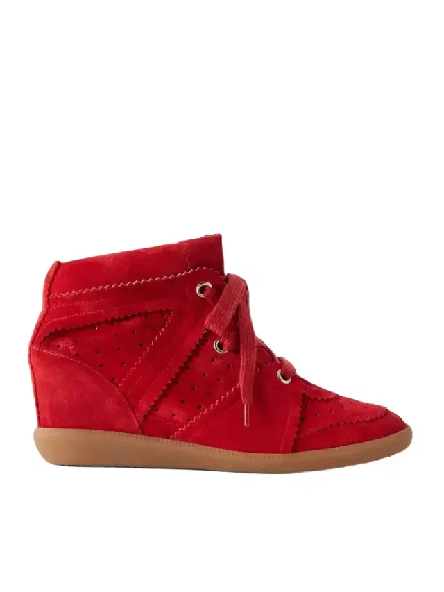Isabel Marant Bobby Suede Wedge Sneakers