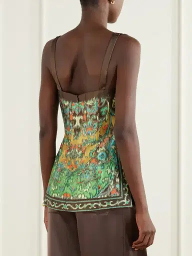 ALÉMAIS Charlotte Printed Satin-twill Blouse | Thumbnail 3