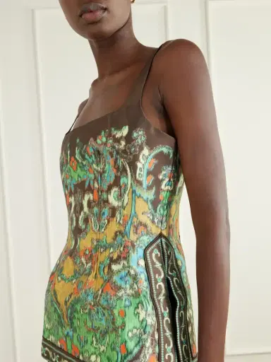 ALÉMAIS Charlotte Printed Satin-twill Blouse | Thumbnail 4