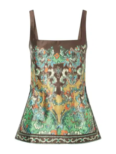 ALÉMAIS Charlotte Printed Satin-twill Blouse | Thumbnail 1