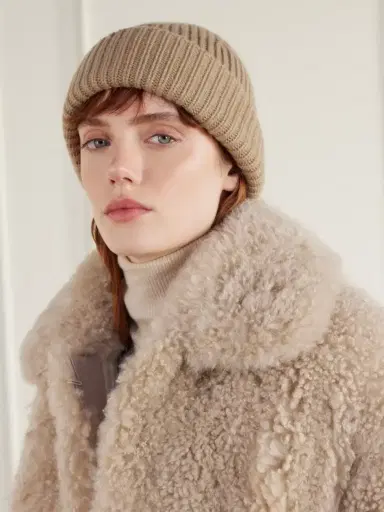 Yves Salomon Ribbed Wool And Cashmere-blend Beanie | Thumbnail 2 Yves Salomon Ribbed Wool And Cashmere-blend Beanie | Thumbnail 2
