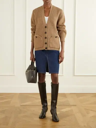 Blazé Milano Highland Uda Ribbed Wool And Cashmere-blend Cardigan | Thumbnail 2