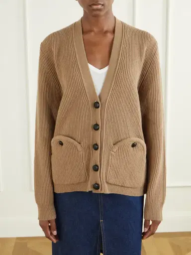 Blazé Milano Highland Uda Ribbed Wool And Cashmere-blend Cardigan | Thumbnail 3
