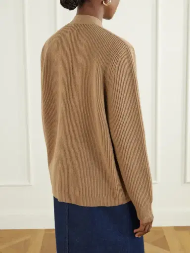 Blazé Milano Highland Uda Ribbed Wool And Cashmere-blend Cardigan | Thumbnail 4