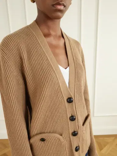 Blazé Milano Highland Uda Ribbed Wool And Cashmere-blend Cardigan | Thumbnail 5