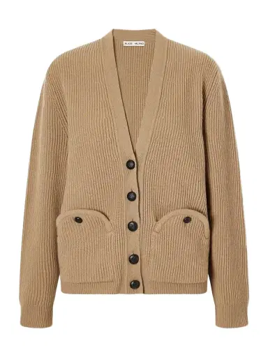 Blazé Milano Highland Uda Ribbed Wool And Cashmere-blend Cardigan | Thumbnail 1