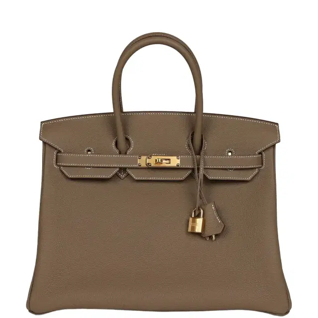 HERMÈS Hermes Birkin 35 Etoupe Togo Gold Hardware