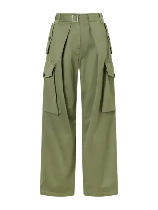 Loewe Belted Pleated Cotton-gabardine Wide-leg Cargo Pants