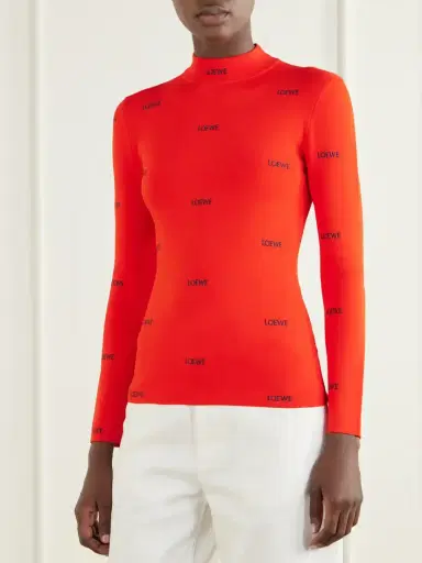 Loewe Logo-embroidered Ribbed-knit Turtleneck Sweater | Thumbnail 3