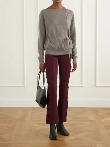 Proenza Schouler Martina Button-embellished Stretch-jersey Skinny Pants | Thumbnail 2