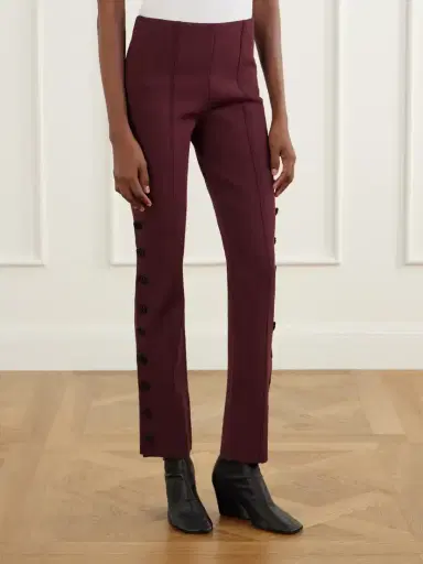 Proenza Schouler Martina Button-embellished Stretch-jersey Skinny Pants | Thumbnail 3