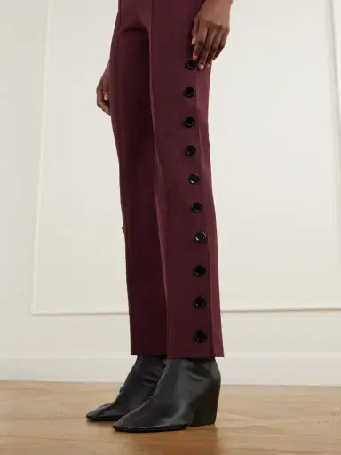Proenza Schouler Martina Button-embellished Stretch-jersey Skinny Pants | Thumbnail 5