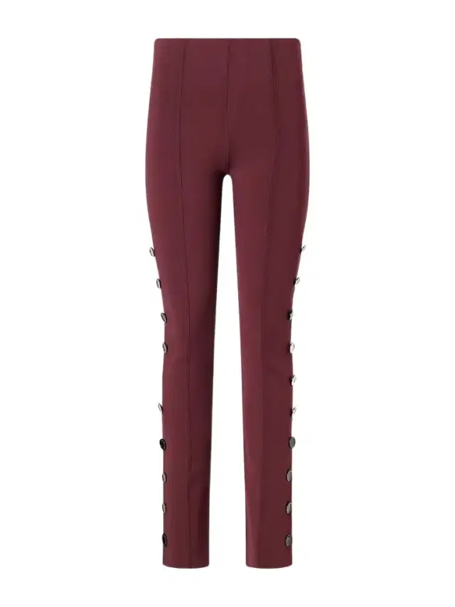 Proenza Schouler Martina Button-embellished Stretch-jersey Skinny Pants