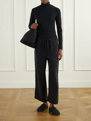 James Perse Silk-habotai Wide-leg Drawstring Pants | Thumbnail 2 James Perse Silk-habotai Wide-leg Drawstring Pants | Thumbnail 2