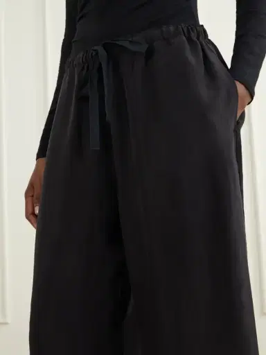 James Perse Silk-habotai Wide-leg Drawstring Pants | Thumbnail 5 James Perse Silk-habotai Wide-leg Drawstring Pants | Thumbnail 5