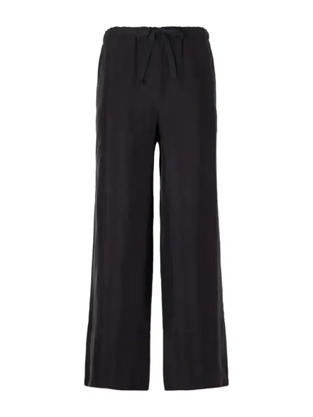 James Perse Silk-habotai Wide-leg Drawstring Pants