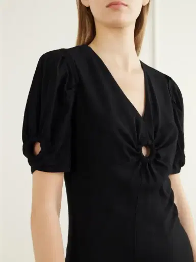 Isabel Marant Surelie Paneled Gathered Crepe Midi Dress | Thumbnail 5 Isabel Marant Surelie Paneled Gathered Crepe Midi Dress | Thumbnail 5