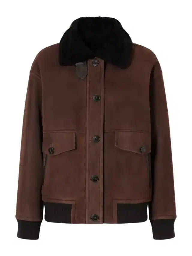 Yves Salomon Shearling-trimmed Suede Jacket