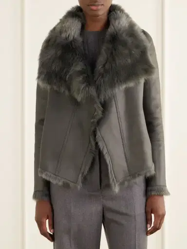 Yves Salomon Reversible Shearling And Leather Jacket | Thumbnail 3