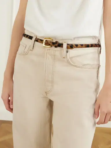 Déhanche Mara Leopard-print Calf Hair Belt | Thumbnail 2
