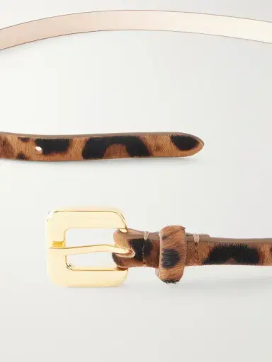 Déhanche Mara Leopard-print Calf Hair Belt | Thumbnail 3