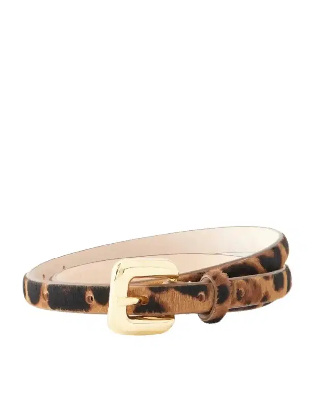 Déhanche Mara Leopard-print Calf Hair Belt