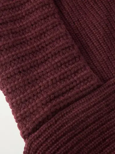 Yves Salomon Hooded Ribbed Wool And Cashmere-blend Snood | Thumbnail 3