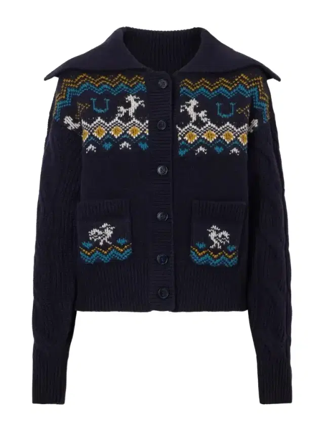 Patsy Intarsia-knit Merino Wool Cardigan Patsy Intarsia-knit Merino Wool Cardigan