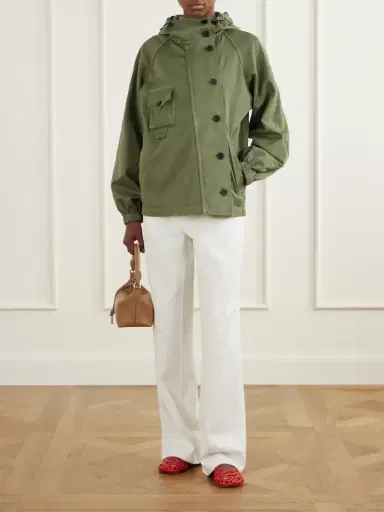 Loewe Logo-embroidered Cotton-canvas Hooded Parka | Thumbnail 2