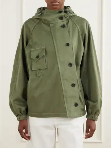Loewe Logo-embroidered Cotton-canvas Hooded Parka | Thumbnail 3
