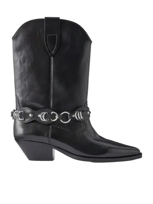 Duerto 45 Chain-embellished Leather Ankle Boots