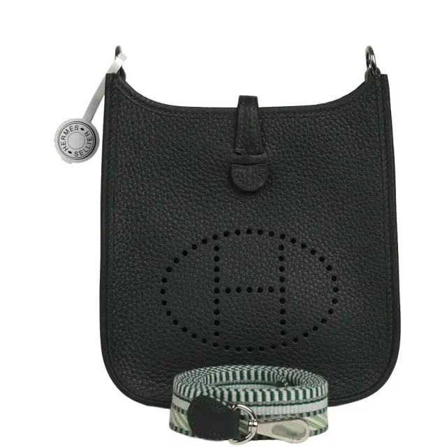 HERMÈS Hermes Evelyne TPM Vert Mangrove Clemence Palladium Hardware