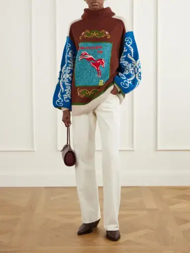 ALÉMAIS Lasso Embroidered Merino Wool Sweater | Thumbnail 2 ALÉMAIS Lasso Embroidered Merino Wool Sweater | Thumbnail 2