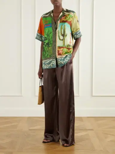 ALÉMAIS Ace Printed Silk-twill Shirt | Thumbnail 2 ALÉMAIS Ace Printed Silk-twill Shirt | Thumbnail 2