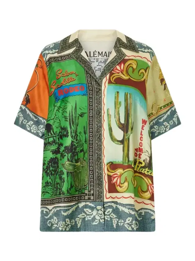 Ace Printed Silk-twill Shirt Ace Printed Silk-twill Shirt