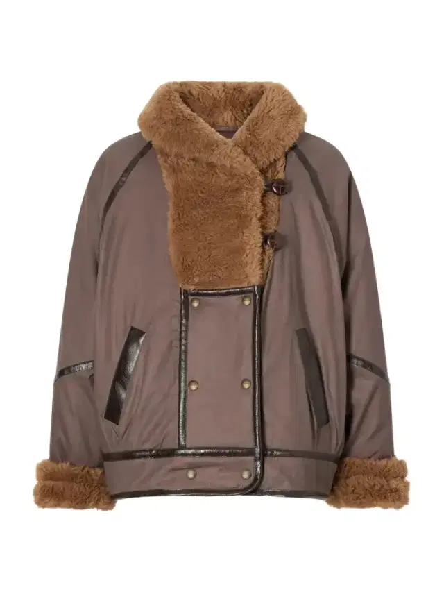 Marant Étoile Olinka Plush-trimmed Shell Coat