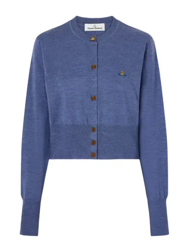 Vivienne Westwood Bea Logo-embroidered Wool And Silk-blend Cardigan