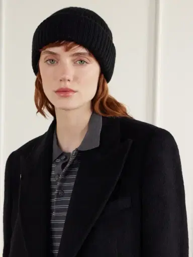 Yves Salomon Ribbed Wool And Cashmere-blend Beanie | Thumbnail 2 Yves Salomon Ribbed Wool And Cashmere-blend Beanie | Thumbnail 2