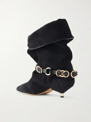 Isabel Marant Edrik 40 Embellished Leather-trimmed Suede Ankle Boots | Thumbnail 3 Isabel Marant Edrik 40 Embellished Leather-trimmed Suede Ankle Boots | Thumbnail 3