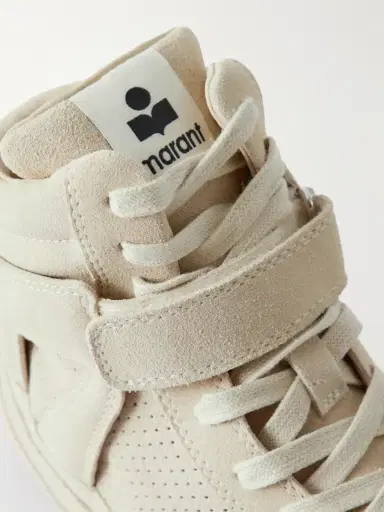 Isabel Marant Senny Perforated Suede High-top Sneakers | Thumbnail 5