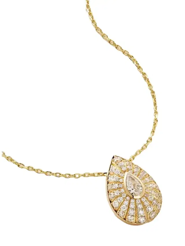 L’Atelier Nawbar Bond Drop 18-karat Diamond Pendant Necklace