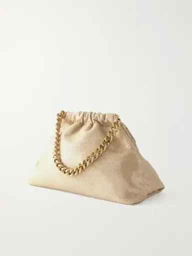 Stella McCartney Falabella Mini Metallic Vegetarian Material Drawstring Bag | Thumbnail 4