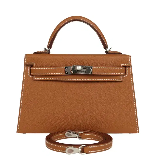 HERMÈS Hermes Kelly Sellier 20 Gold Epsom Palladium Hardware