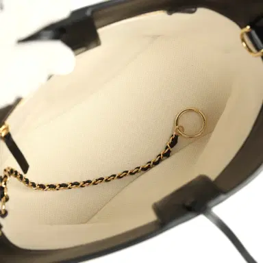 Chanel Pre-owned Chanel Top Handle Bucket Bag Black Calfskin Gold Hardware | Thumbnail 9 Chanel Pre-owned Chanel Top Handle Bucket Bag Black Calfskin Gold Hardware | Thumbnail 9