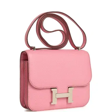 HERMÈS Pre-owned Hermes Constance 18 Bubblegum Epsom Palladium Hardware | Thumbnail 2
