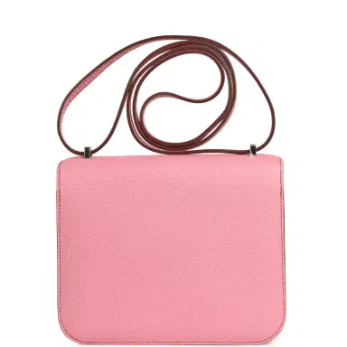 HERMÈS Pre-owned Hermes Constance 18 Bubblegum Epsom Palladium Hardware | Thumbnail 4